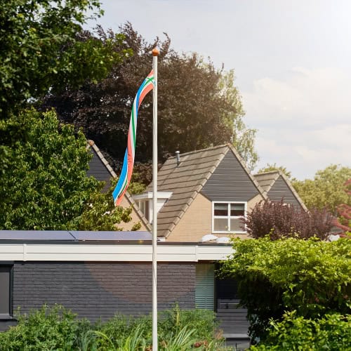 Aluminium Fahnenmast 5 Metern zylindrisch, 70 mm